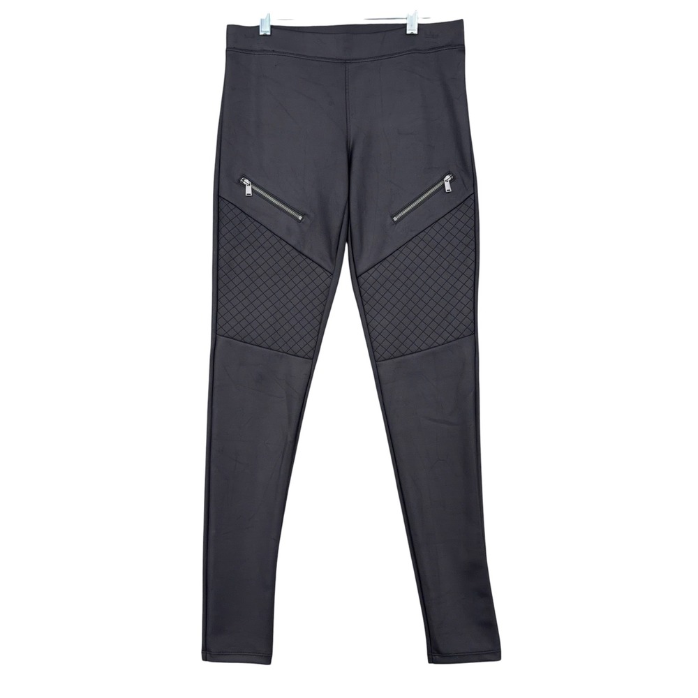 Express Moto Leggings Womens Small Polyester‎ Spandex Black Quilted Zippers